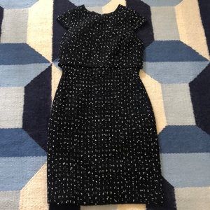 Jcrew wool black and whit dress size 2